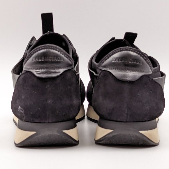 Balenciaga Men Racer Runner Black Mesh Leather Lace sneakers size 11US EUR44 - Picture 12 of 12